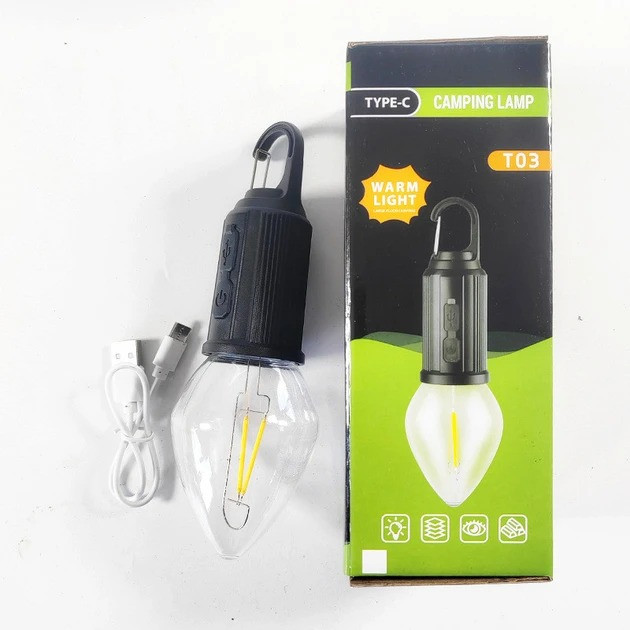 Акумуляторна лампочка ліхтар із карабіном Bailong BL-T03 Одесса - изображение 1