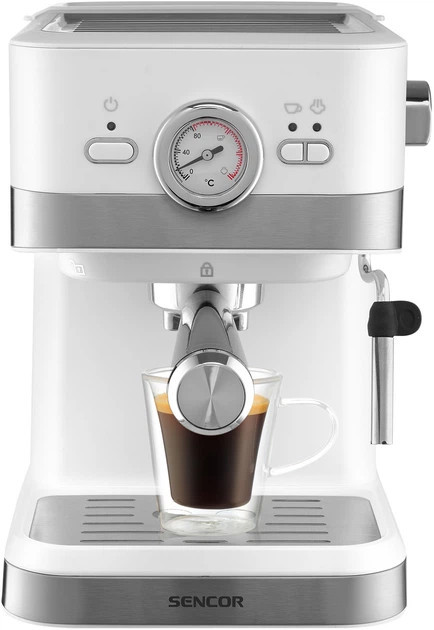Кофеварка рожковая Sencor SES 1720WH 1050 Вт белая Київ - зображення 3