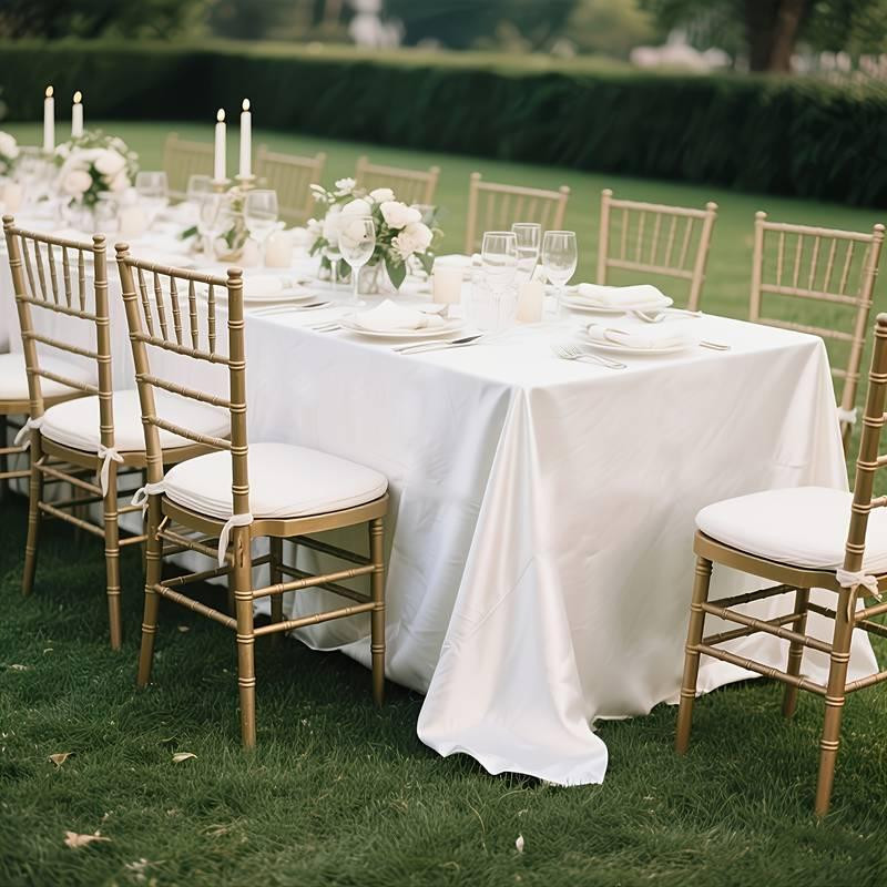 Скатерть банкетная праздничная Leeseph 240х400см белая Одесса - изображение 5