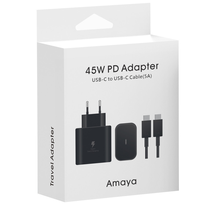 СЗУ Amaya SC45CC PD45W (1USB-C) + кабель Type-C to Type-C Херсон - изображение 2