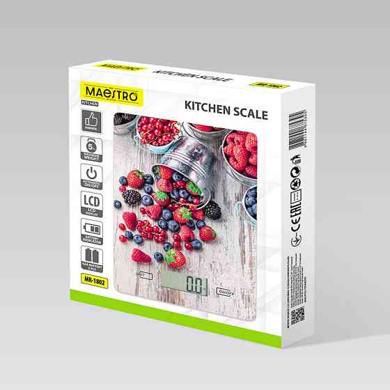 Весы кухонные Maestro Ягоды MR-1802 5 кг Київ