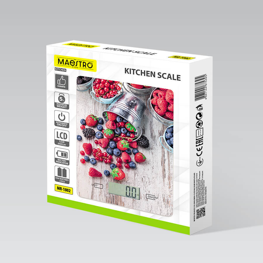 Весы кухонные Maestro Ягоды MR-1802 5 кг Київ - зображення 3