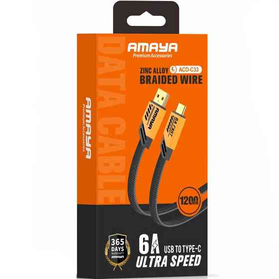 Дата кабель Amaya C33 USB to Type-C 6A (1.2m) Херсон