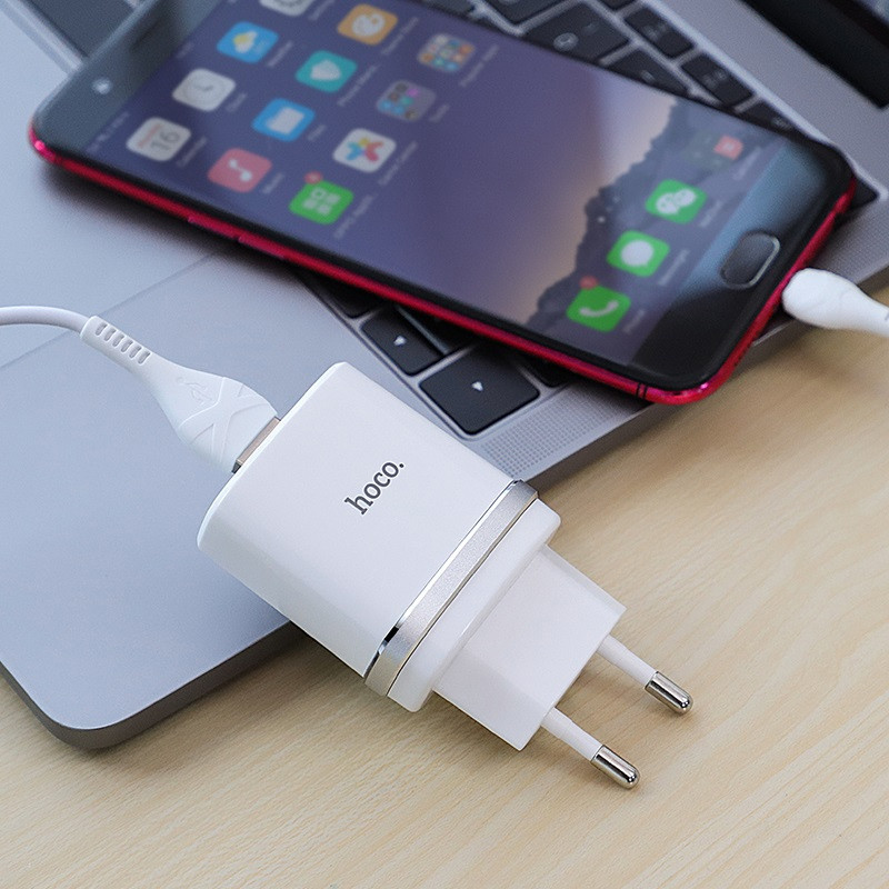 СЗУ Hoco C12Q Smart QC3.0 3A (1USB-A) + кабель USB to MicroUSB Херсон - зображення 5