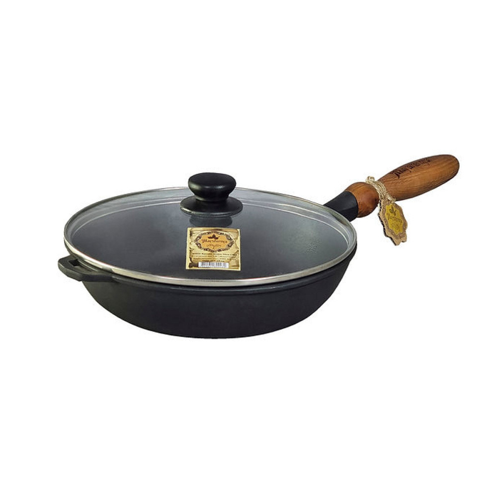 Сковорода чугунная Maysternya с крышкой 26х6 см Т305С3 Одесса - изображение 9