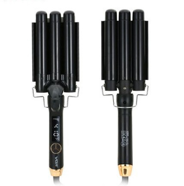 Плойка тройная VGR V591 125 Вт черная Київ - зображення 5