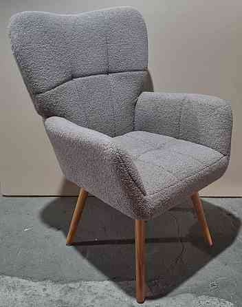 Крісло Флор тканина сіра букле тедді Дніпро