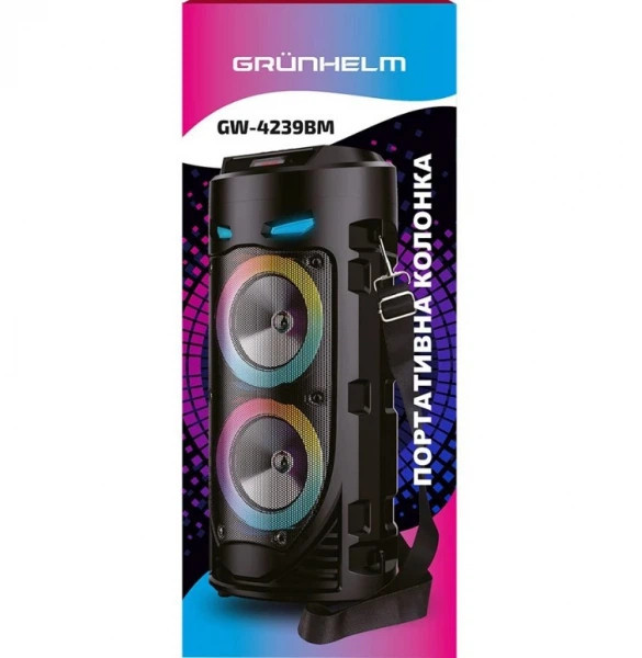 Колонка портативная Bluetooth Grunhelm GW-4239-BM 16 Вт Киев - изображение 3