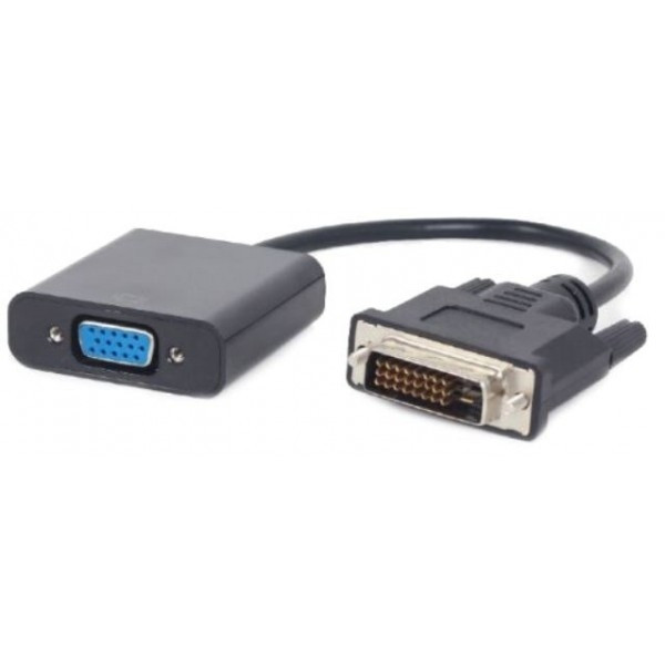 Адаптер Cablexpert DVI-D-VGA, 0.2 м, чорний (A-DVID-VGAF-01) (Код товару:15959) Харків - зображення 1