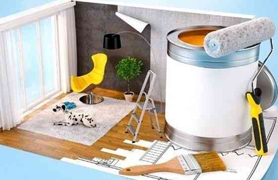 Малярные работы Оклейка обоями Покраска Київ