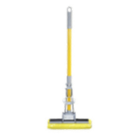 Швабра с отжимом ТМ Мій Дім Soft с мягкой губкой серо-желтая Київ - зображення 1