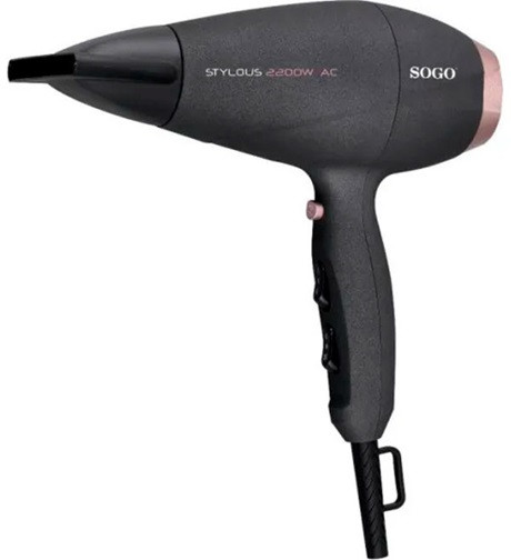 Фен для сушки волос SOGO SS-3656 2200 Вт черный Київ - зображення 2