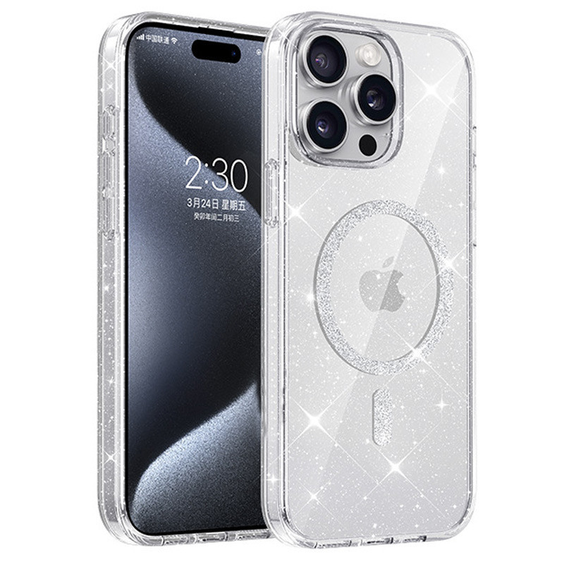 Чехол TPU Eclipse Sparkle (MagFit) для Apple iPhone 12 Pro / 12 (6.1") Херсон - зображення 1