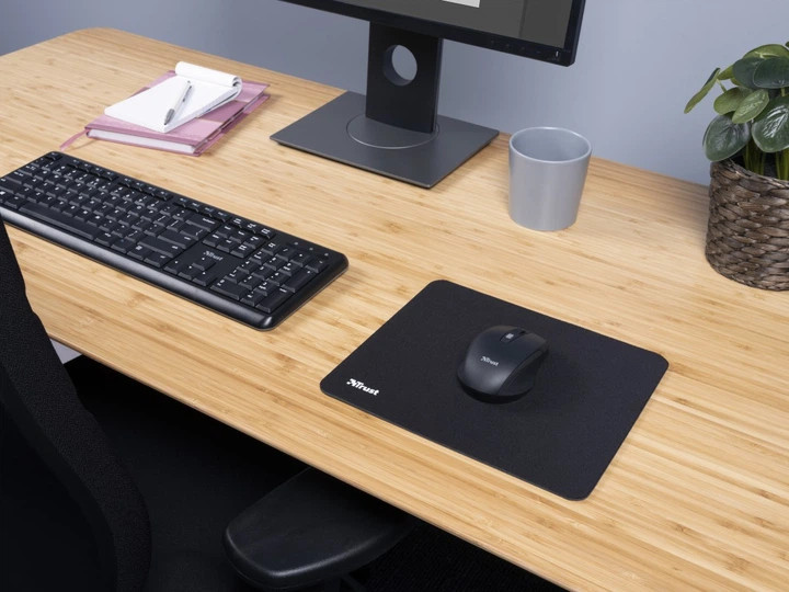Игровая поверхность для мыши и клавиатуры Trust Mouse Pad M 24193_TRUST 25х21 см черная Київ - зображення 2