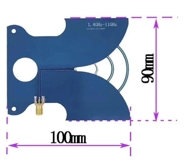 Антенна UWB 1080MHz - 11GHz 4-11dBi, до 50W, компланарная линейная, SMA-female разъем (10922) Дніпро - зображення 6