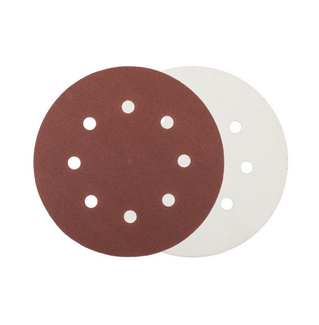 Круг шлифовальный на липучке MASTERTOOL 180 мм/8 отв P180 набор 5 шт 08-1818-H Харьков - изображение 1