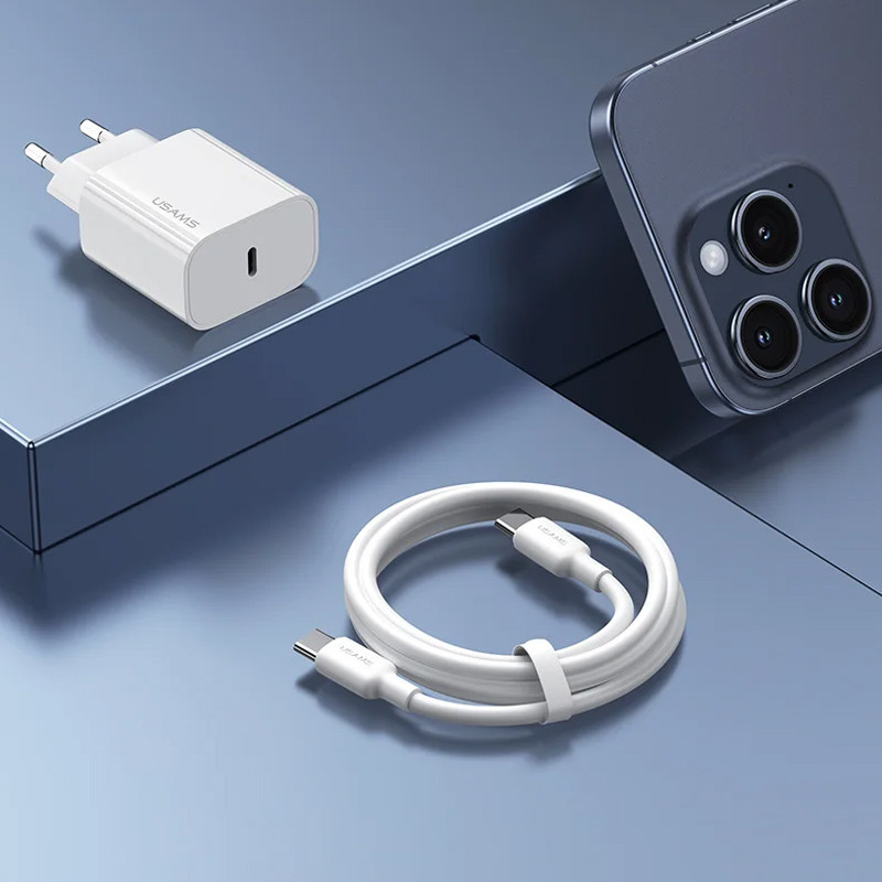 СЗУ Usams US-CC226 Kit-Yi Ser. 20W (1USB-C) + кабель Type-C to Type-C Херсон - зображення 4
