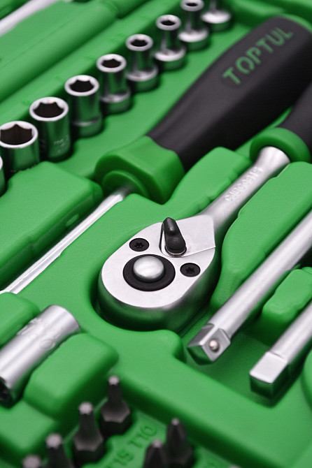 Набор инструмента TOPTUL 1/4" + ключи 49ед. GCAI4901 Харьков - изображение 5