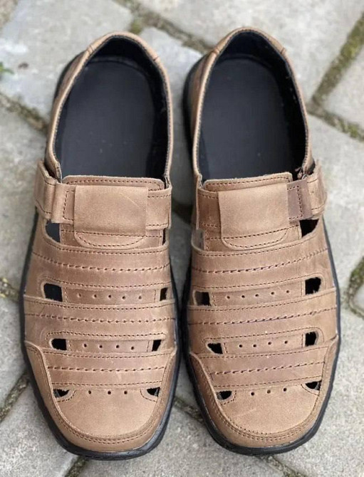 Мужские кожаные летние туфли Lara Olive Київ - зображення 2