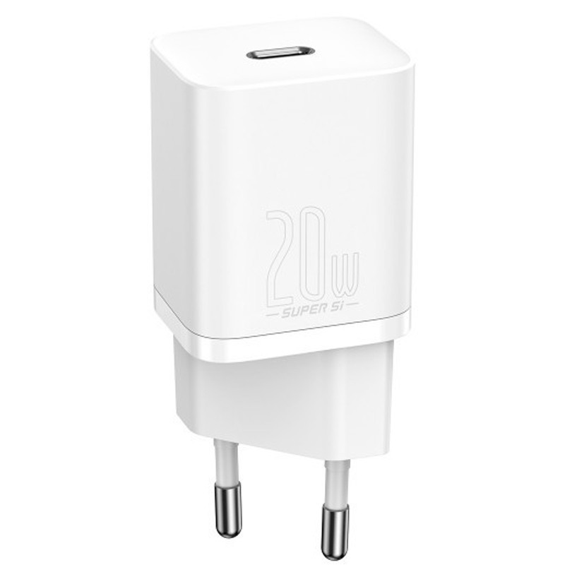 СЗУ Baseus Super Si Quick Charger 20W (1USB-C) + кабель Type-C to Lightning (TZCCSUP-B) Херсон - зображення 5