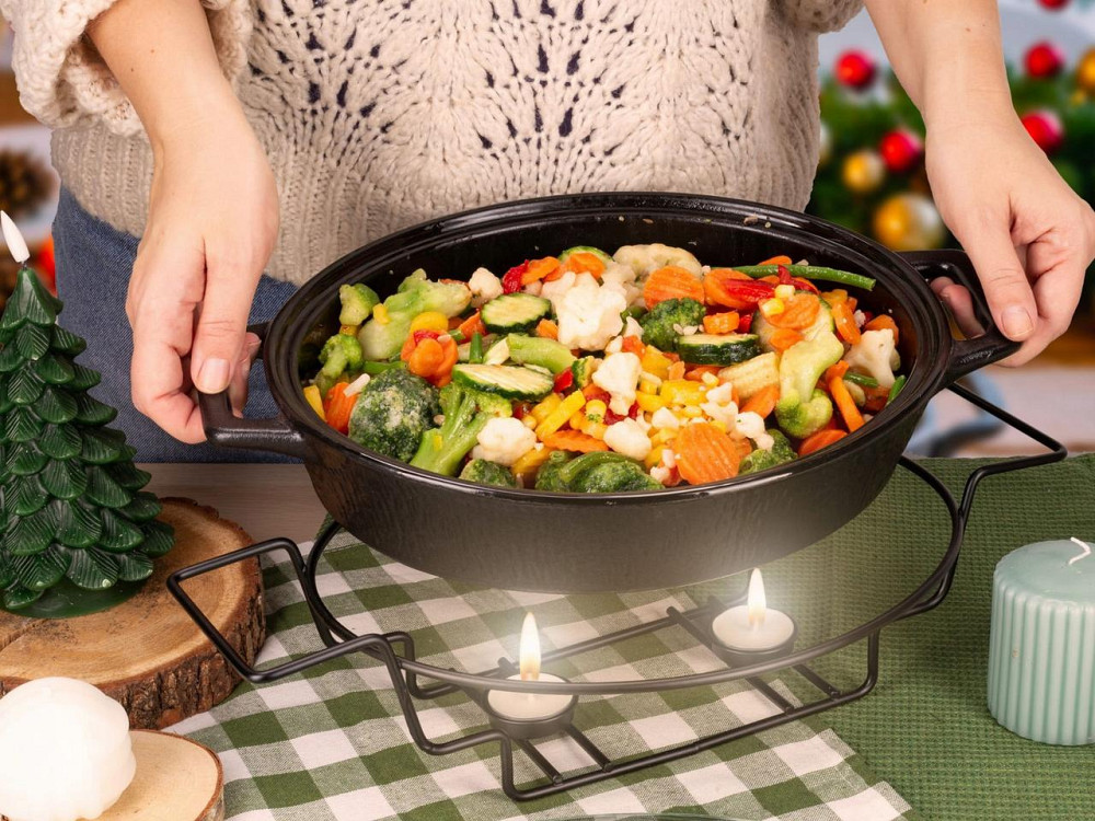 Мармит Kamille керамический овальный 3,5л черный KM 6430 Одесса - изображение 6