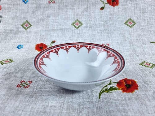 Салатник SNT Вишиванка червоний ромб 30004-005 16 см Київ - зображення 1