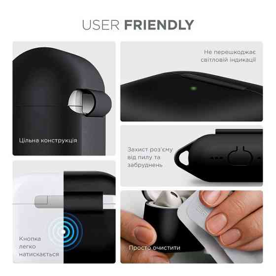 Чохол для навушників ArmorStandart Hang Case для Apple AirPods Pro 2 Black (ARM68601) Харків