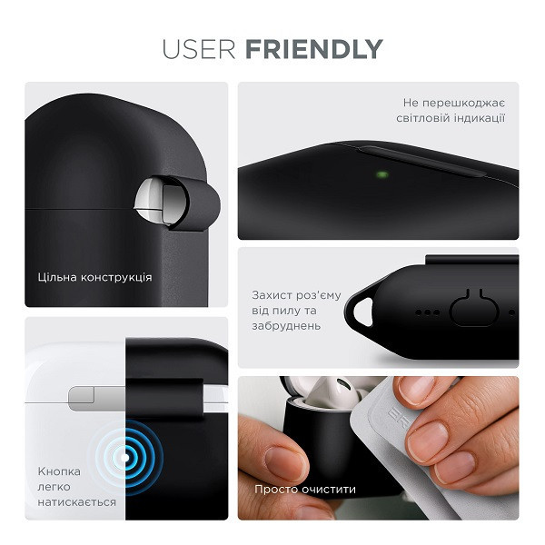 Чохол для навушників ArmorStandart Hang Case для Apple AirPods Pro 2 Black (ARM68601) Харків - зображення 3