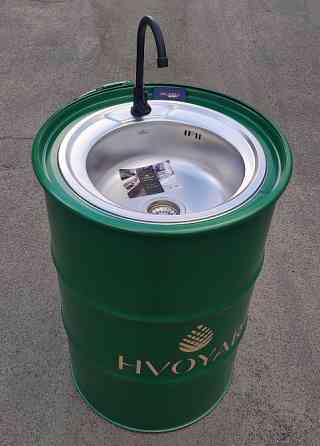 Умивальник з металевої бочки лофт | Дизайнерська раковина з вашим логотипом Київ