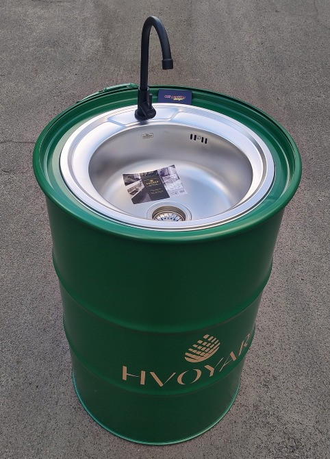 Умивальник з металевої бочки лофт | Дизайнерська раковина з вашим логотипом Киев - изображение 3