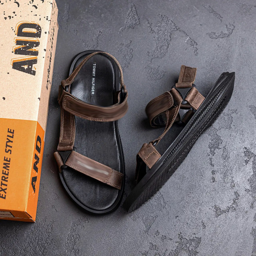 Мужские кожаные сандалии  Brown Киев - изображение 10