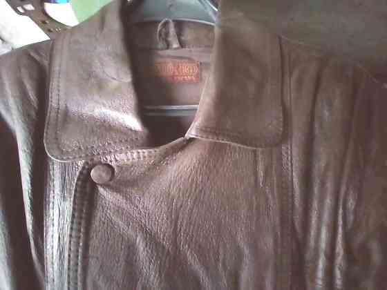 кожаное коричневое пальто 48-50р. Харків