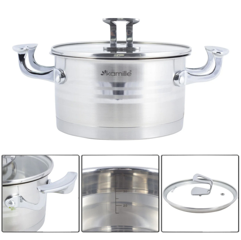 Каструля Kamille KM-5856 4,4 л 22 см Київ - зображення 1