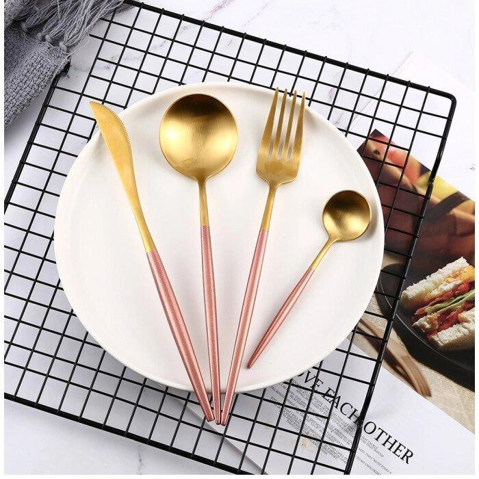 Набор столовых приборов розовый на 2 персоны (код 00212) Киев - изображение 3