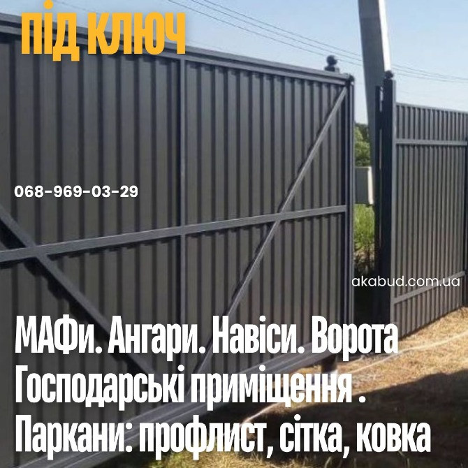 Металлоконструкции под ключ Кривой Рог | Заборы, ворота, навесы, козырьки Кривий Ріг - зображення 2