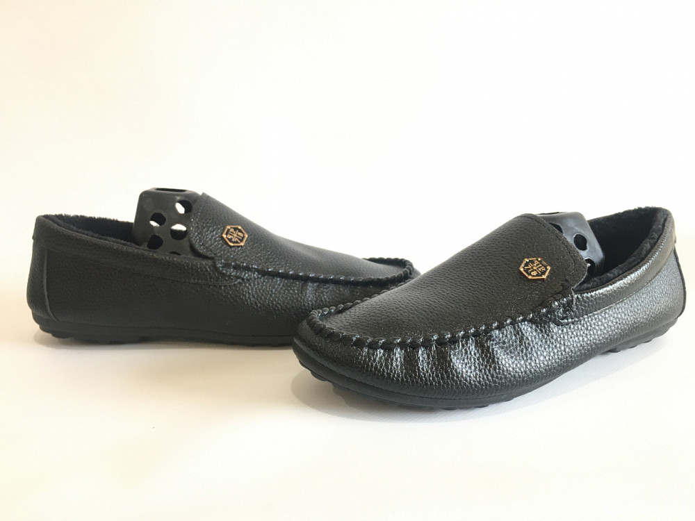 Мужские зимние мокасины с мехом ЧЕРНЫЙ МЕХ (на меху) Размер 41 42 Киев - изображение 7