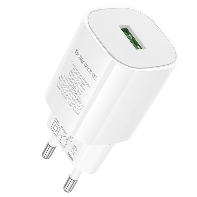 СЗУ Borofone BA102A Pudding QC3.0 (1USB-A) Херсон - изображение 2