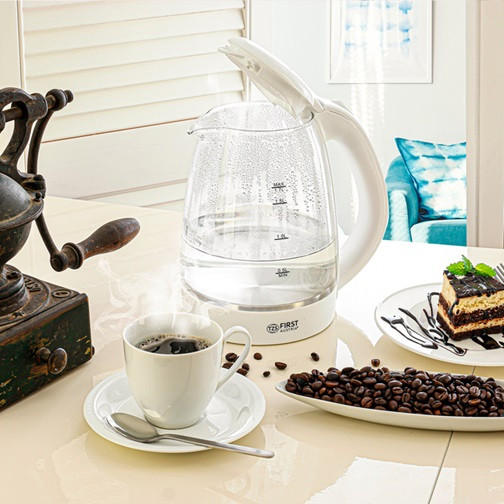 Електрочайник First FA-5404-1-WI 1.7 л белый Киев - изображение 2