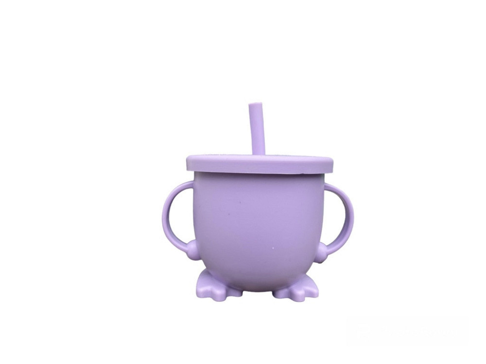 Детский силиконовый набор посуды для кормления фиолетовый 12 предметов Киев - изображение 9