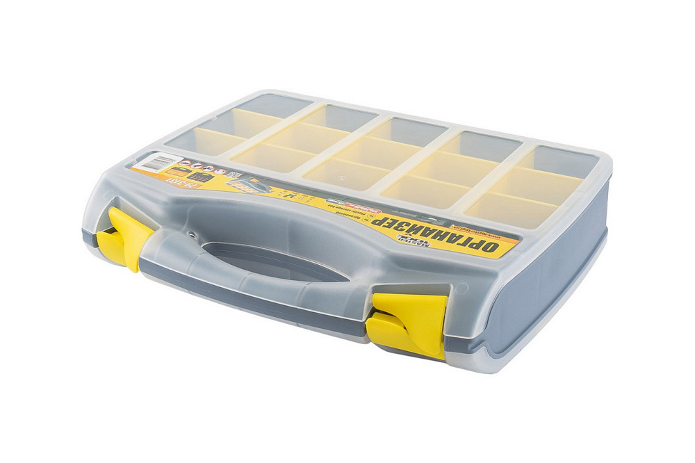 Органайзер двухсторонний MASTERTOOL с ручкой 15" 370х300х80 мм 15 секций/10 лотков 79-3131 Харків - зображення 3