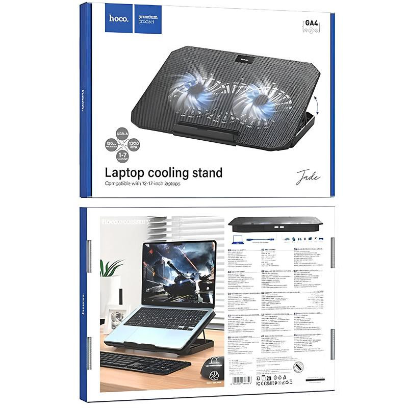 Охлаждающий кулер-подставка для ноутбука Hoco GA4 Jade Cooling Stand Херсон - зображення 4