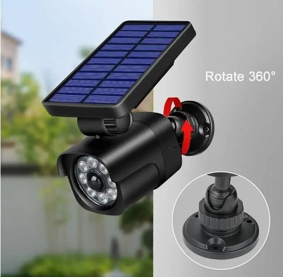 Сонячний світлодіодний ліхтар безпеки з датчиком руху та ефектом відеоспостереження Київ - зображення 6