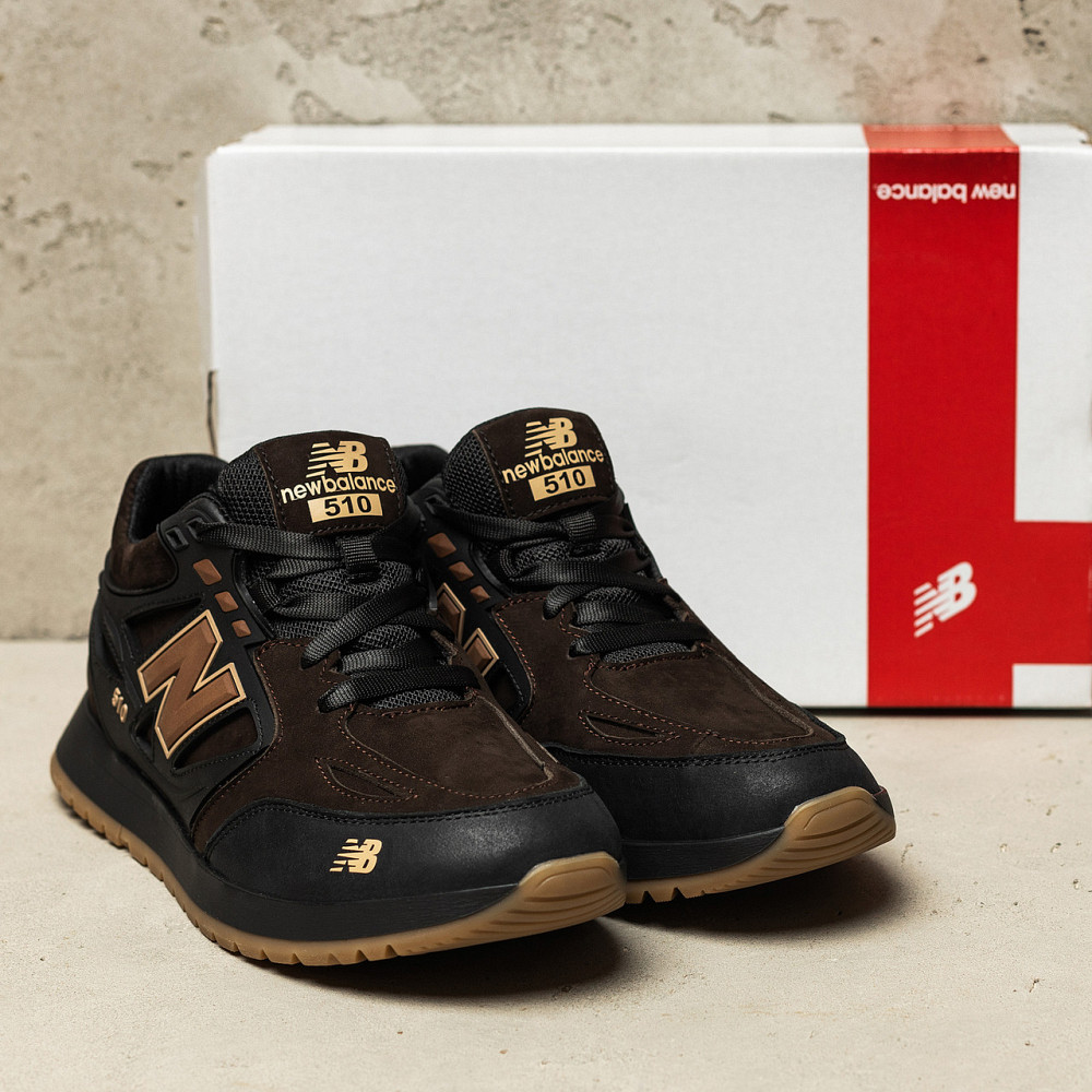 Мужские кожаные кроссовки NB Clasic Brown Київ - зображення 6