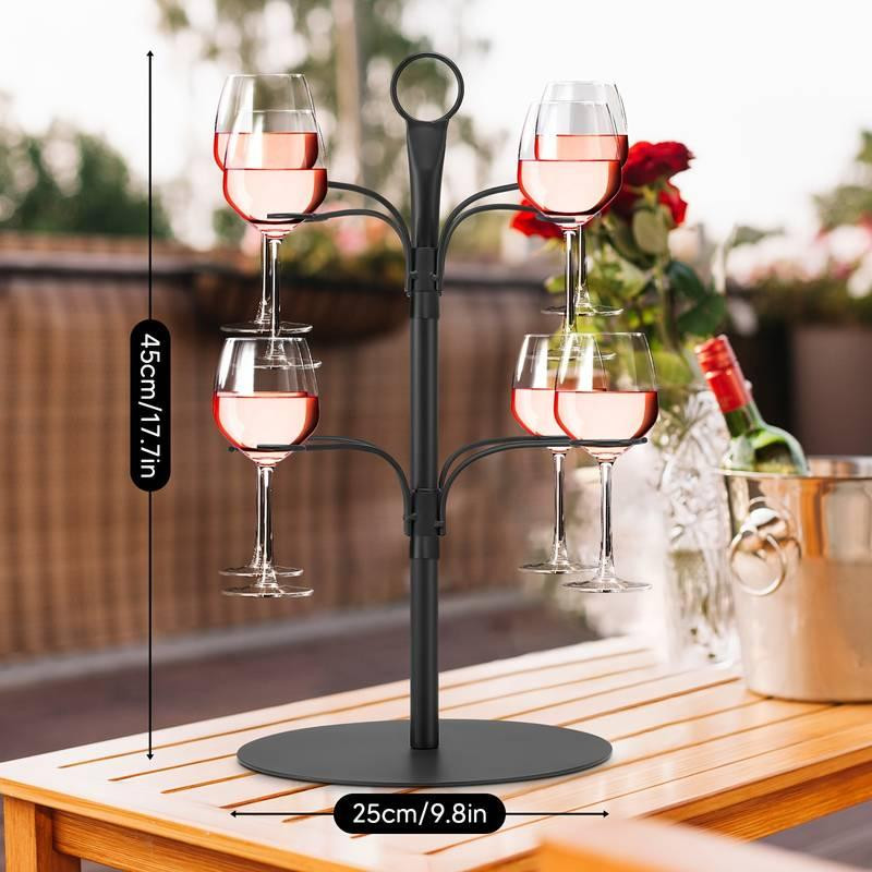 Подставка для коктейльного дерева Leeseph на 8 бокалов черная Одеса - зображення 3
