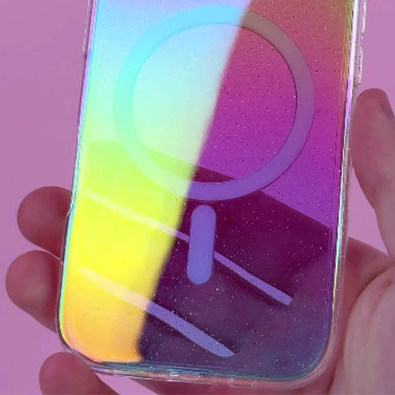 Чехол TPU Galaxy Sparkle (MagFit) для Apple iPhone 16 (6.1") Херсон - зображення 4