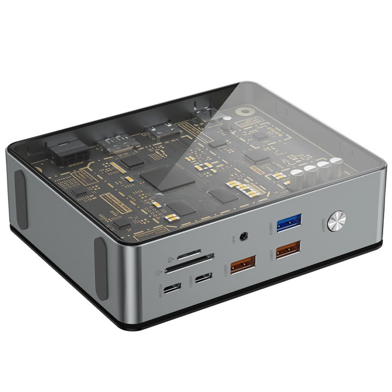 Уценка Переходник HUB WIWU Matrix docking station 16in1 W1601 Херсон - зображення 4