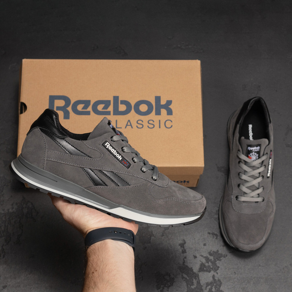 Мужские кожаные кроссовки Anser Grey Киев - изображение 10