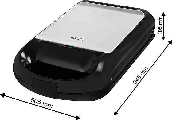 Бутербродница ECG S 4310 QUATTRE 1200 Вт черная Київ