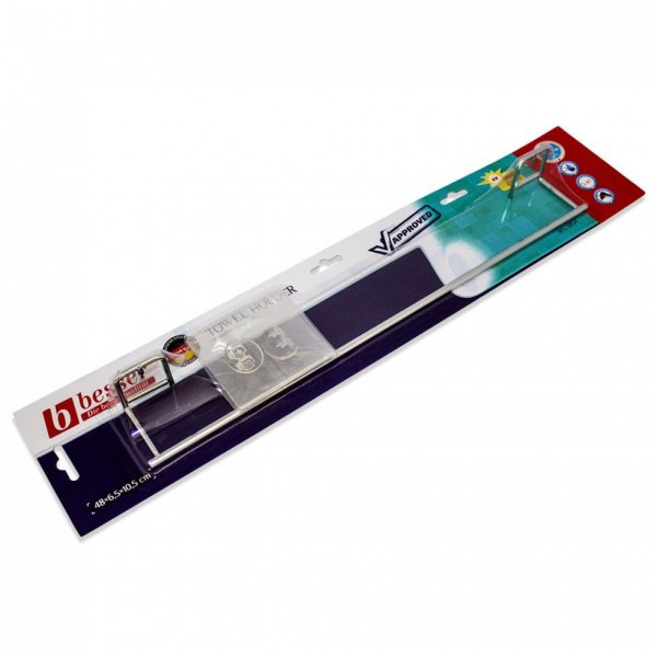 Тримач рушників хромований 46 * 6 * 4.5 см з кріпленням "SMART STICKER" (a0154) Киев - изображение 1