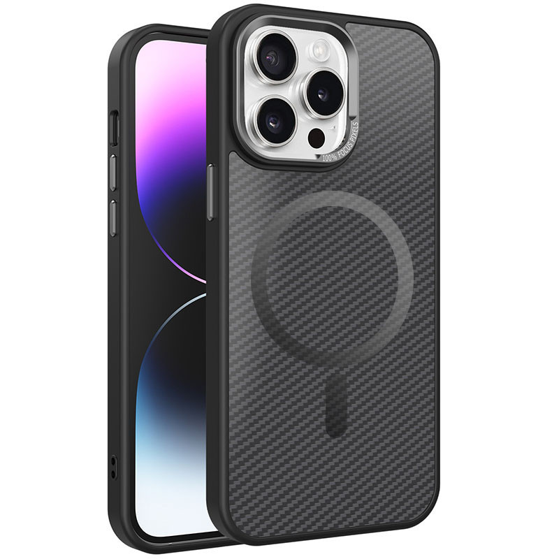 Чехол TPU+PC Carbon Mirage with MagSafe для Apple iPhone 14 Pro (6.1") Херсон - зображення 1